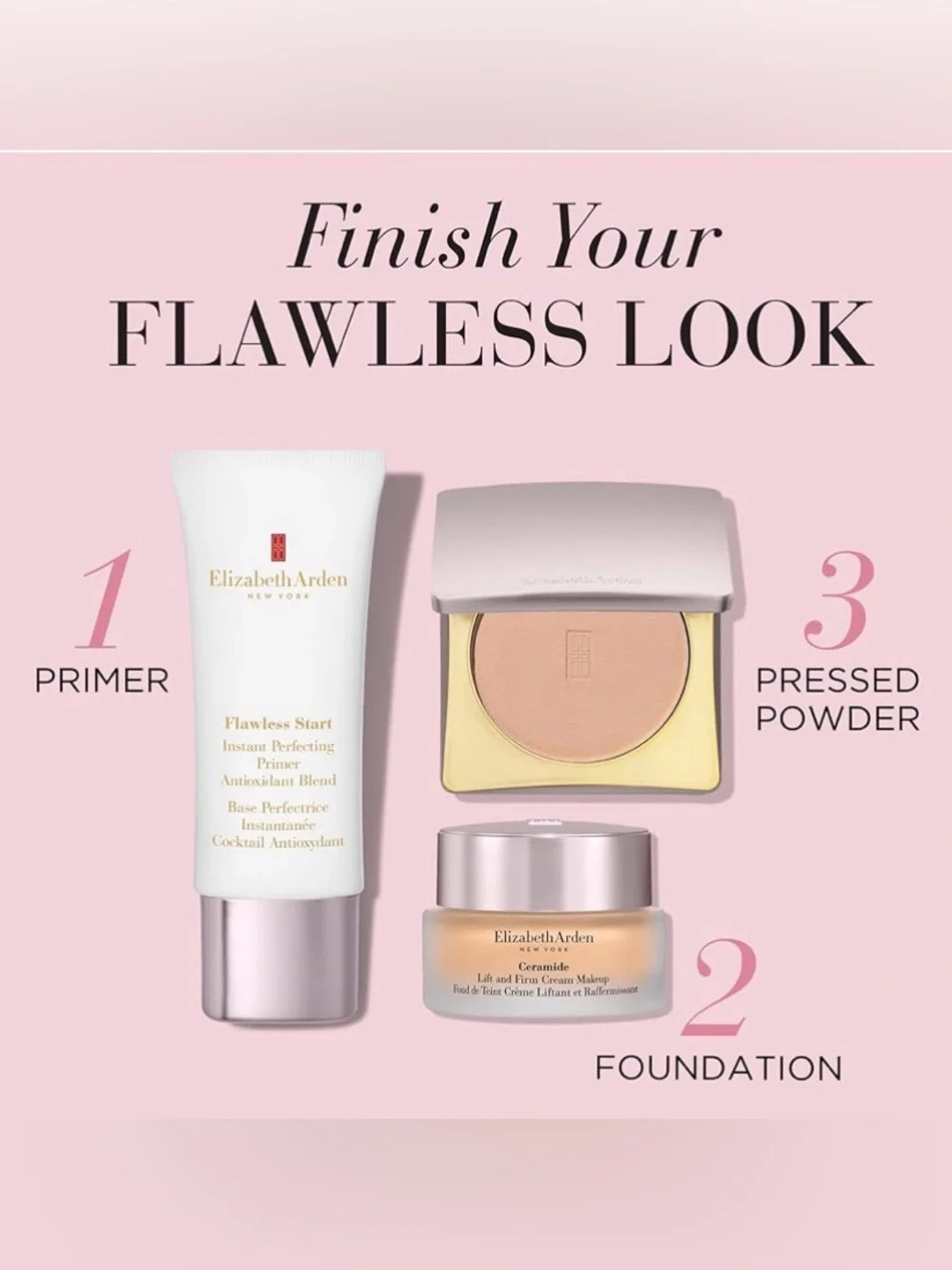 Elizabeth Arden FLAWLESS FINISH SKINCARING PRESSED POWDER IN BRONZE BRAND NEW